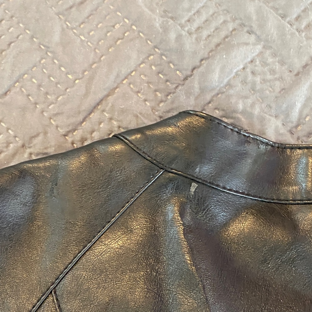 French Connection Dark Leather Jacket - image 7